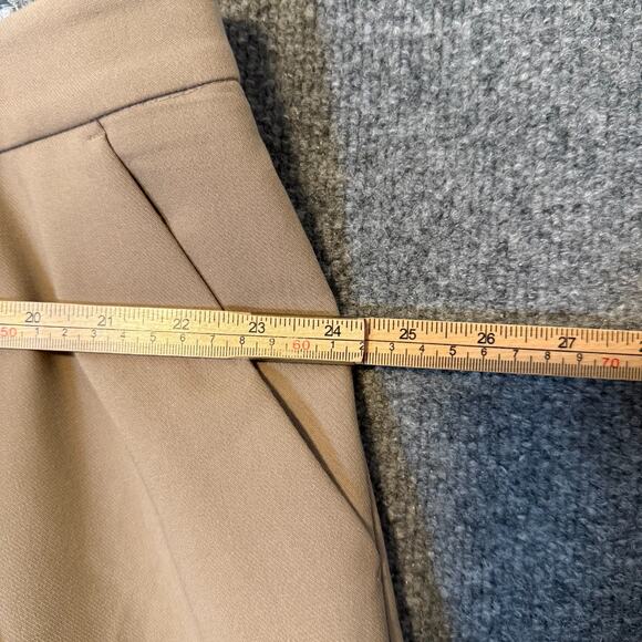 Abercrombie & Fitch Pants Women 37 Beige Ankle Pleated High Rise Plus Size - Picture 9 of 12